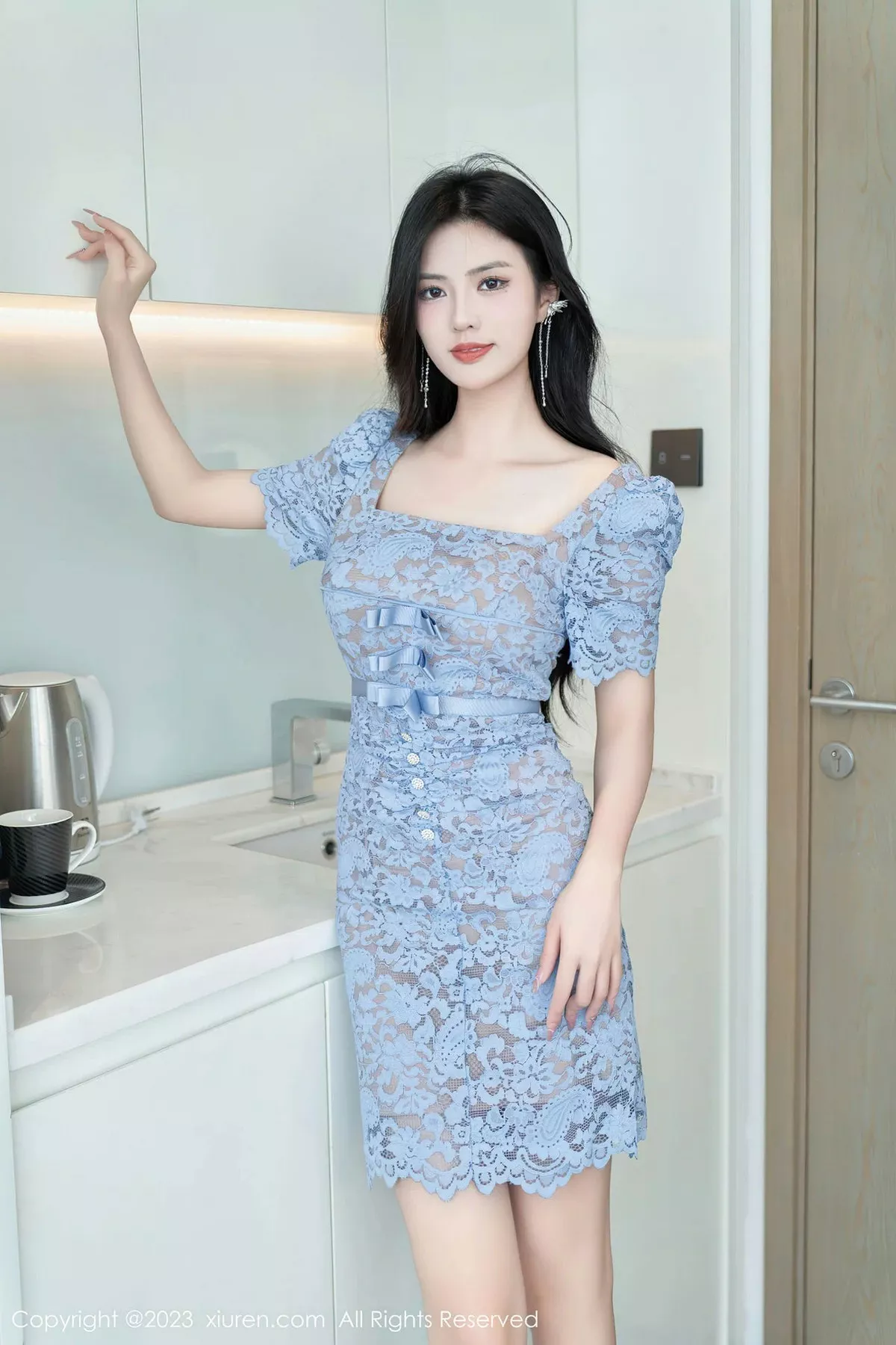 秀人集.com_[XiuRen秀人网]No.6998_模特浅浅Danny轻透连衣短裙露性感黑色蕾丝情趣内衣诱惑写真87P