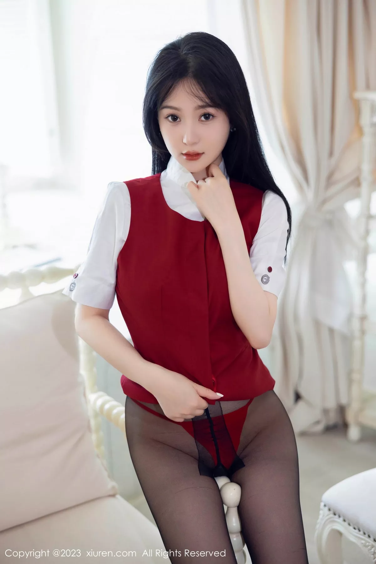 秀人集.com_[XiuRen秀人网]No.7037_模特柚琪Rich私房半脱露红色内衣配黑丝袜秀翘臀美腿诱惑写真92P