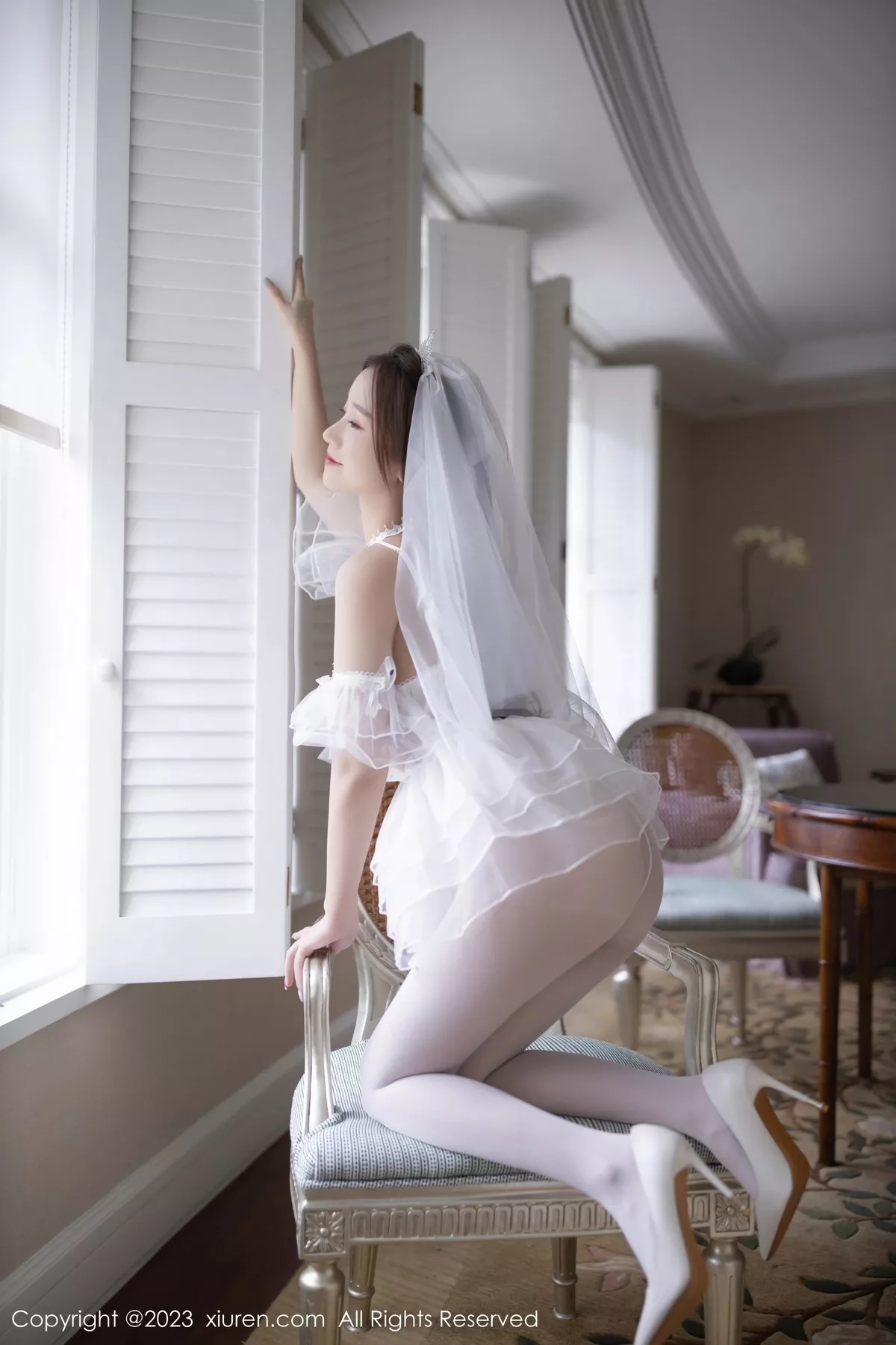 秀人集.com_[XiuRen秀人网]No.7104_模特杏子Yada白色蕾丝薄透婚纱配无内白丝秀惹火身材诱惑写真85P