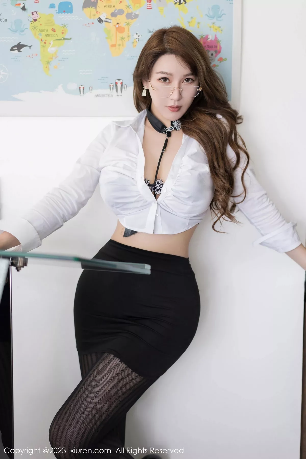 秀人集.com_[XiuRen秀人网]No.7144_女神尤妮丝Egg性感白T配黑短裙露黑色情趣内衣秀翘臀诱惑写真62P