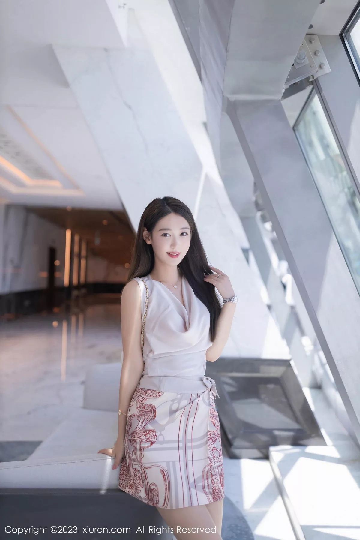 秀人集.com_[XiuRen秀人网]No.7264_模特唐安琪性感淡粉色上衣露粉色蕾丝内衣配开档肉丝诱惑写真78P