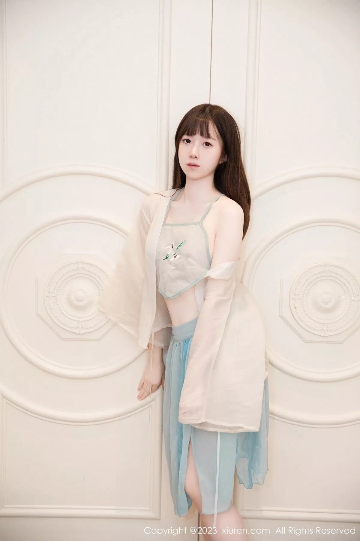秀人集.com_[XiuRen秀人网]No.7321_模特林悠悠私房性感淡蓝薄透古装服饰秀惹火身材撩人诱惑写真86P
