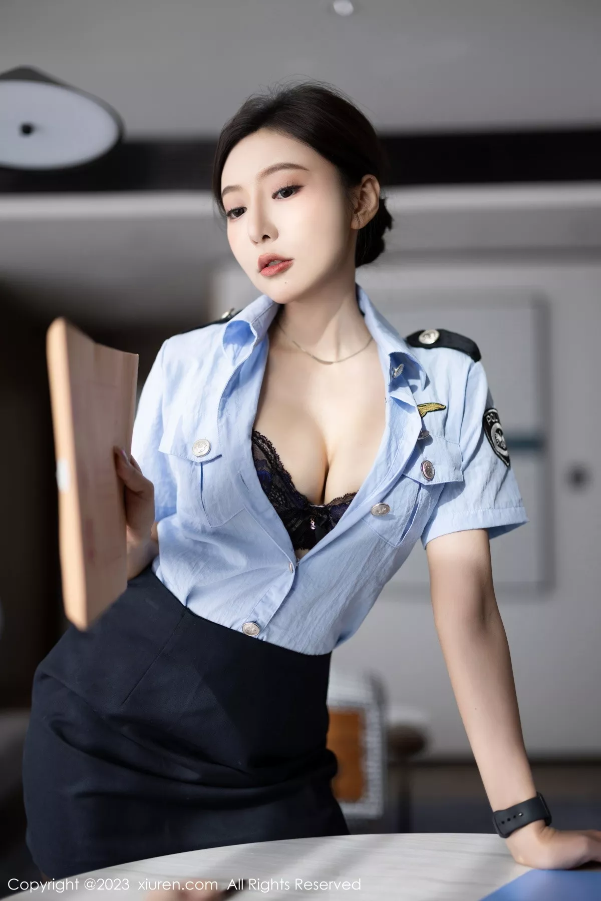 秀人集.com_[XiuRen秀人网]No.7340_女神王馨瑶yanni性感女警制服露黑色蕾丝内衣秀惹火身材诱惑写真82P