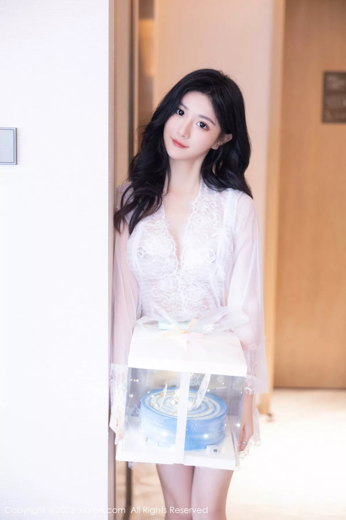 秀人集.com_[XiuRen秀人网]No.7348_模特幼幼性感白色网纱服饰露白色蕾丝内衣秀完美身材诱惑写真80P