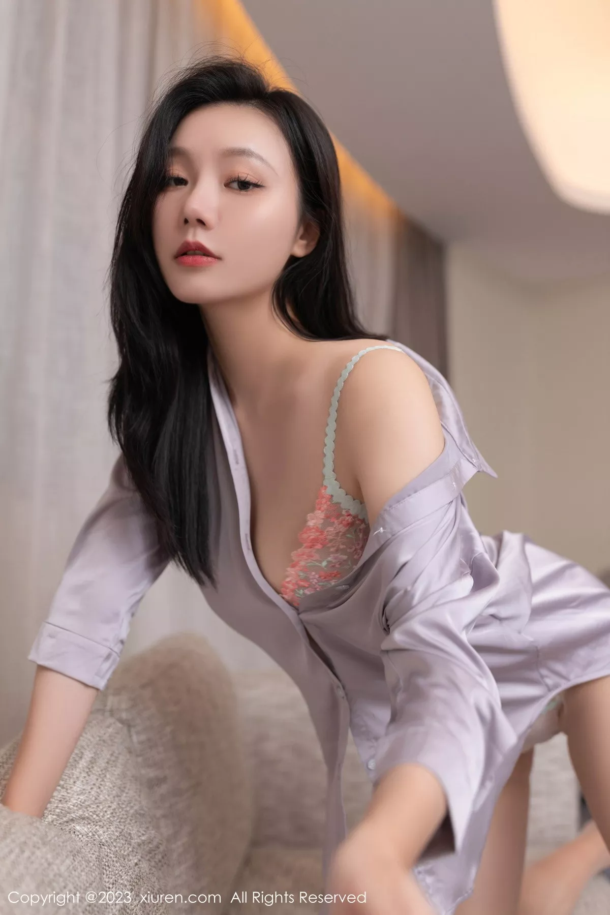 秀人集.com_[XiuRen秀人网]No.7376_模特安然anran性感紫灰上衣露轻透浅色薄纱内衣完美诱惑写真76P