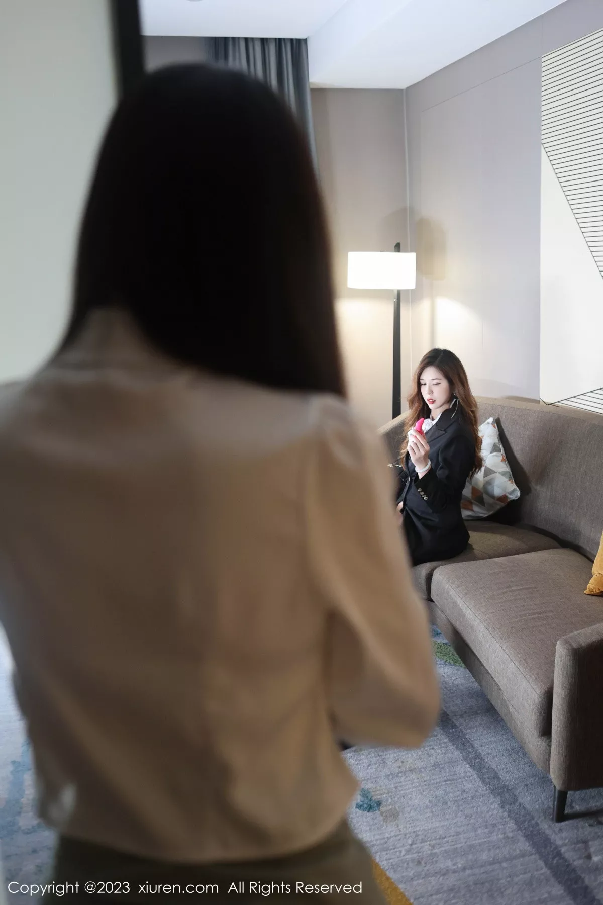 秀人集.com_[XiuRen秀人网]No.7379_模特合集女神曼柔脱性感黑色制服露红色蕾丝内衣完美诱惑写真92P