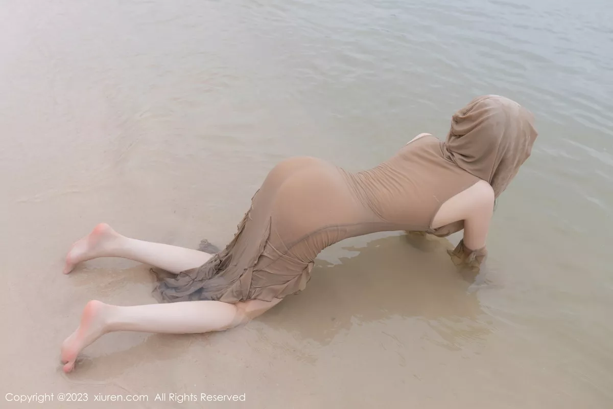 秀人集.com_[XiuRen秀人网]No.7288_模特鱼子酱Fish沙滩场景性感咖啡色连衣裙秀曼妙身姿诱惑写真77P