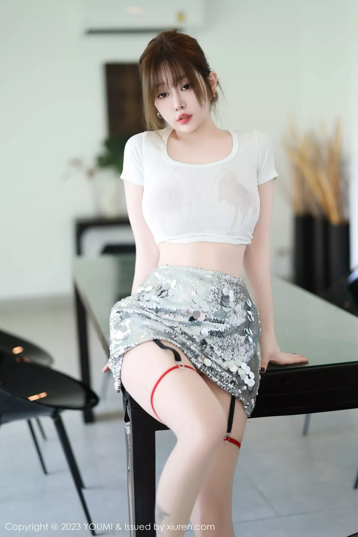 秀人集.com_[YouMi尤蜜荟]Vol.979_女神王雨纯性感黑色薄纱透明内衣配肉丝袜秀丰满身材诱惑写真91P