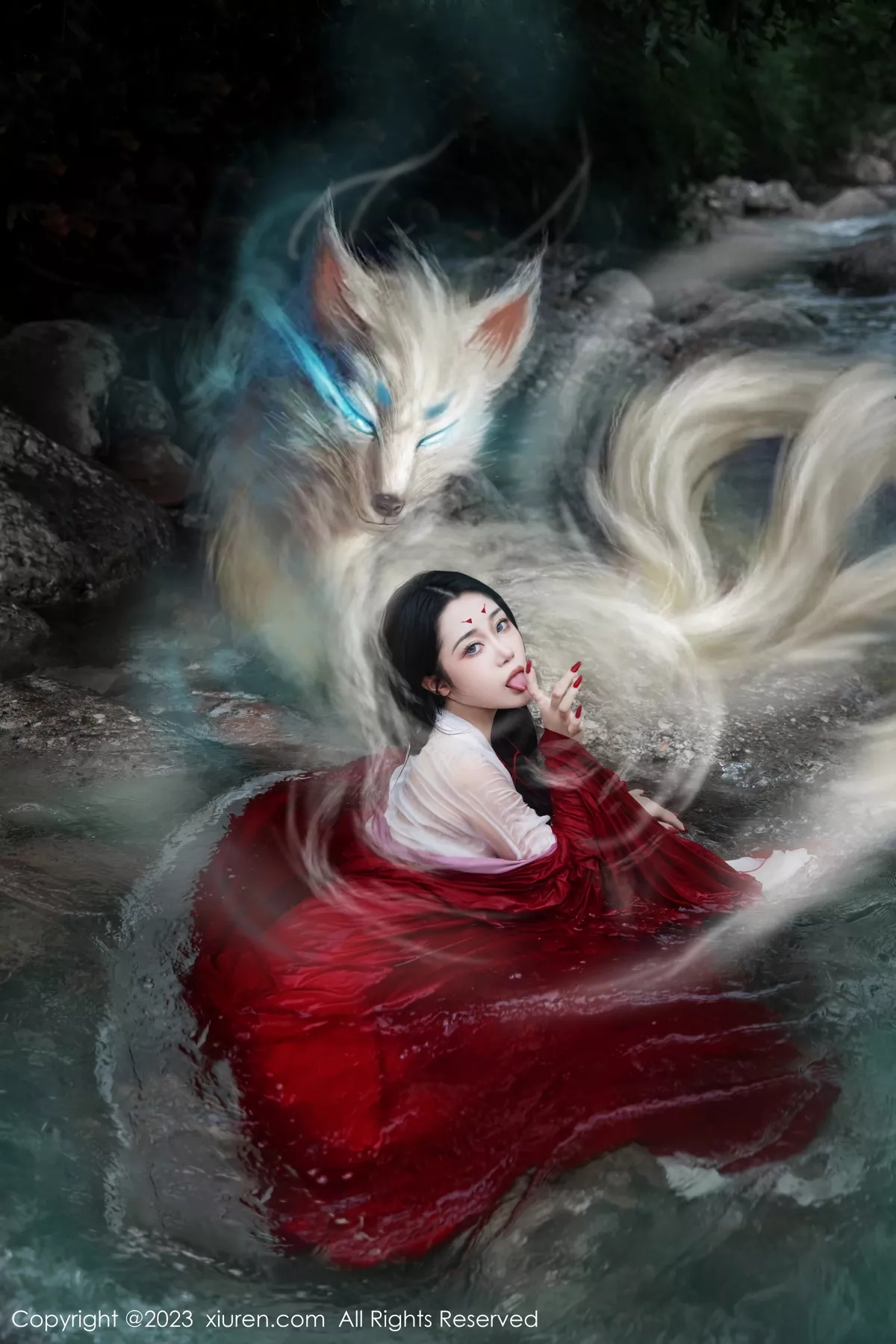 秀人集.com_[XiuRen秀人网]No.7295_模特严利娅Yuliya妲己扮演性感红色薄透古装服饰秀美臀诱惑写真89P