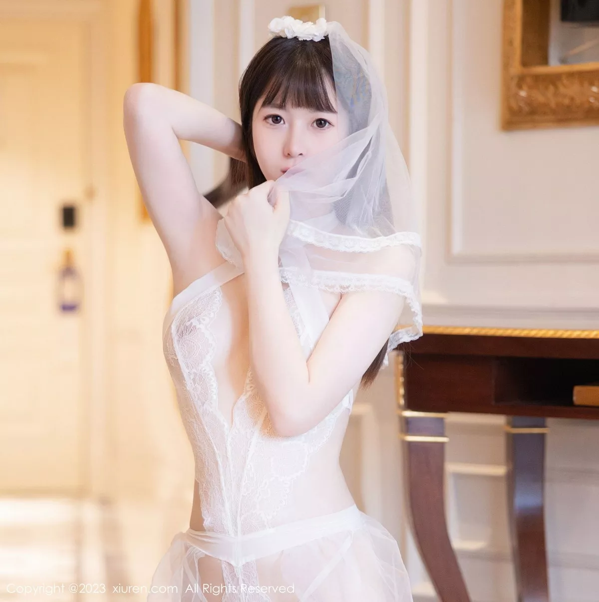 秀人集.com_[XiuRen秀人网]No.7421_模特林悠悠性感白色情趣婚纱服饰配白丝袜秀曼妙身姿诱惑写真82P