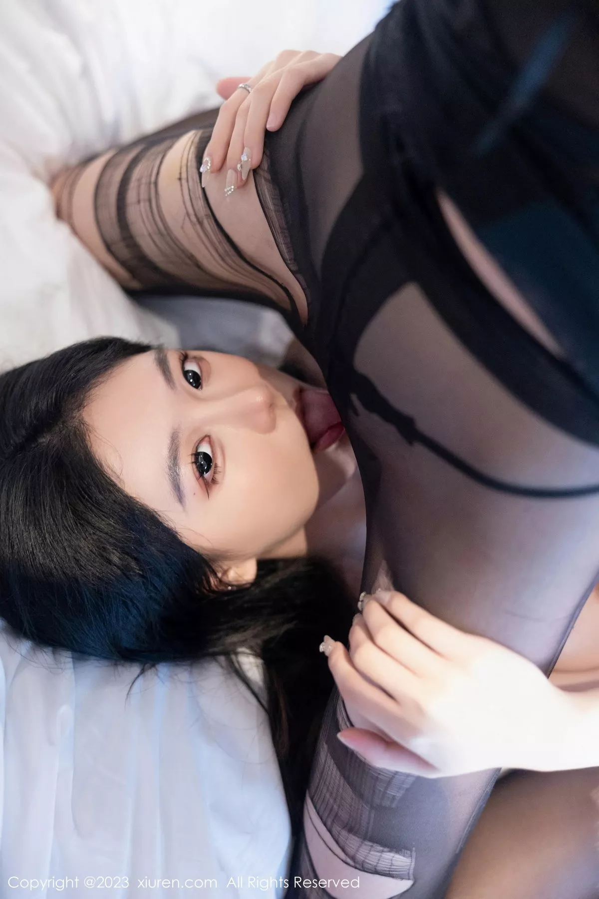 秀人集.com_[XiuRen秀人网]No.7464_模特合集幼幼＆唐宁宁私房性感黑色情趣服配黑丝裤袜魅惑写真94P