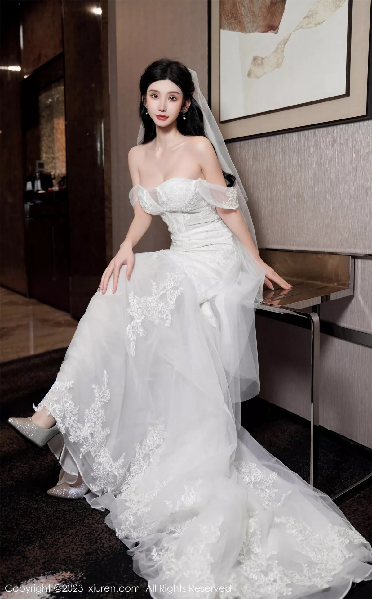 秀人集.com_[XiuRen秀人网]No.7463_女神周于希Sally性感白色婚纱+白色蕾丝情趣服饰完美诱惑写真100P