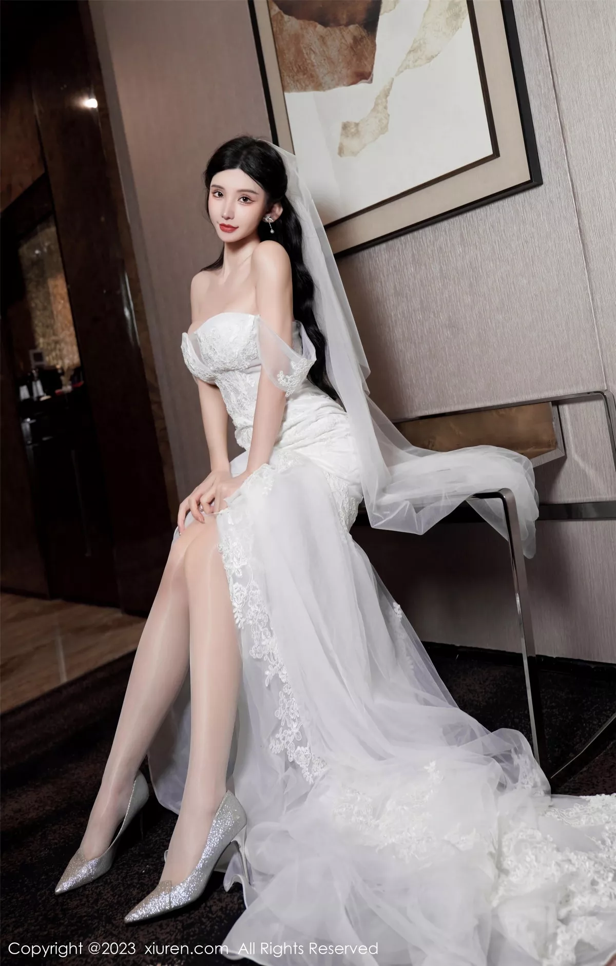 秀人集.com_[XiuRen秀人网]No.7463_女神周于希Sally性感白色婚纱+白色蕾丝情趣服饰完美诱惑写真100P