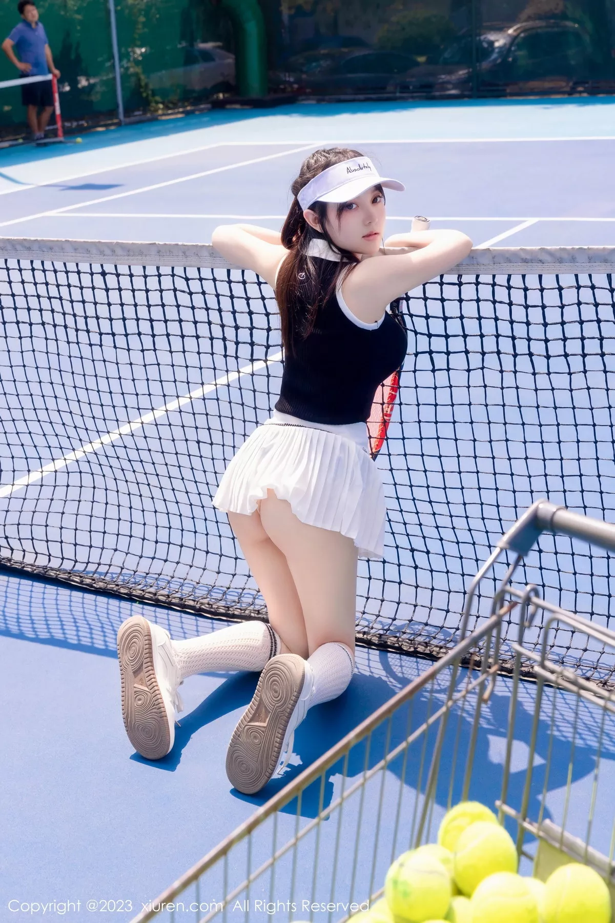 秀人集.com_[XiuRen秀人网]No.7467_模特豆瓣酱性感白色短裙网球运动服饰秀翘臀美腿撩人诱惑写真80P