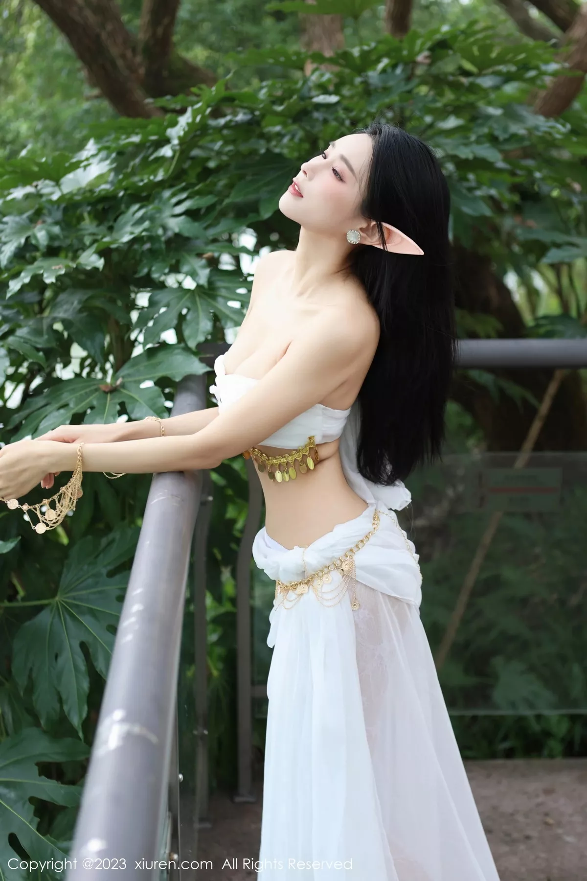 秀人集.com_[XiuRen秀人网]No.7598_模特草莓mm户外精灵装扮性感白丝网纱袜秀曼妙身姿诱惑写真70P