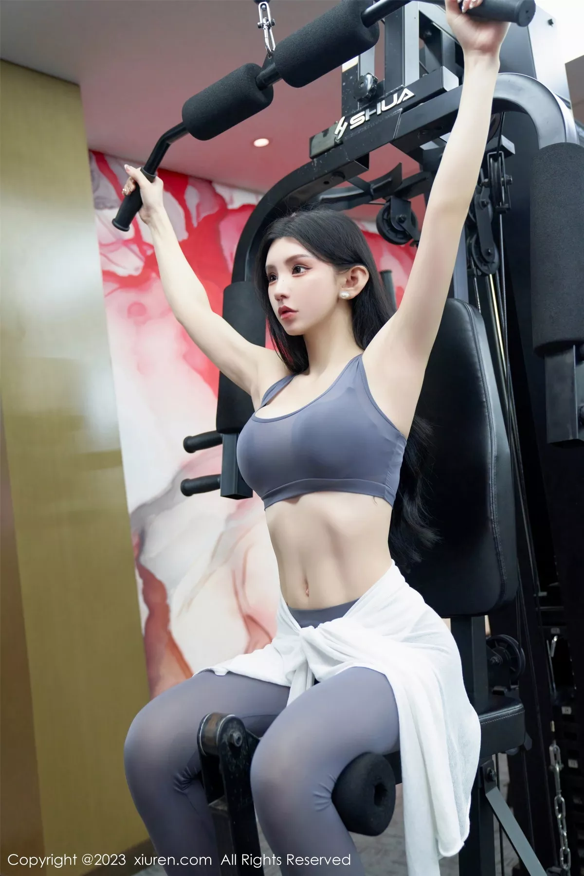 秀人集.com_[XiuRen秀人网]No.7651_女神周于希Sally酒店场景性感灰色健身服紧身秀完美身材诱惑写真91P