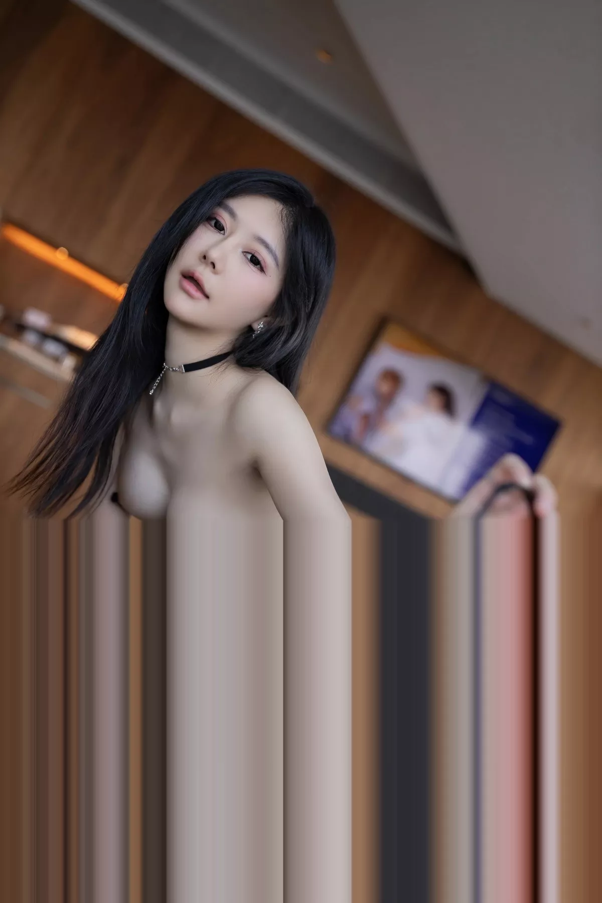 秀人集.com_[XiuRen秀人网]No.7649_模特幼幼性感黑色皮质情趣服饰配黑丝吊袜秀完美身材诱惑写真80P