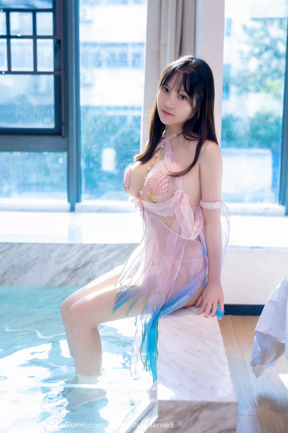 秀人集.com_[XiuRen秀人网]No.7650_模特豆瓣酱泳池场景性感粉色情趣服饰秀丰满身材惹火诱惑写真77P