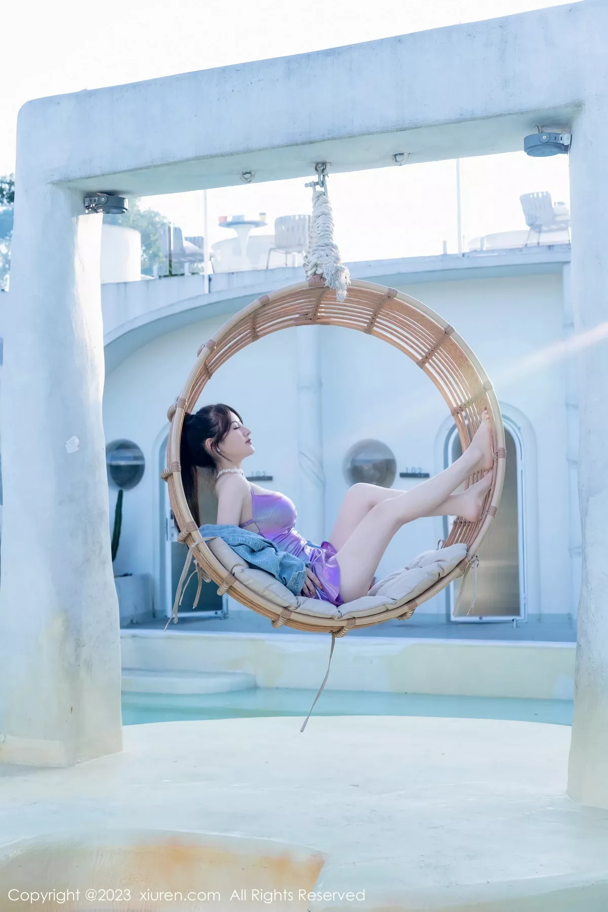 秀人集.com_[XiuRen秀人网]No.7565_模特诗诗kiki性感紫色吊带短裙+蓝灰死库水秀惹火身材诱惑写真80P