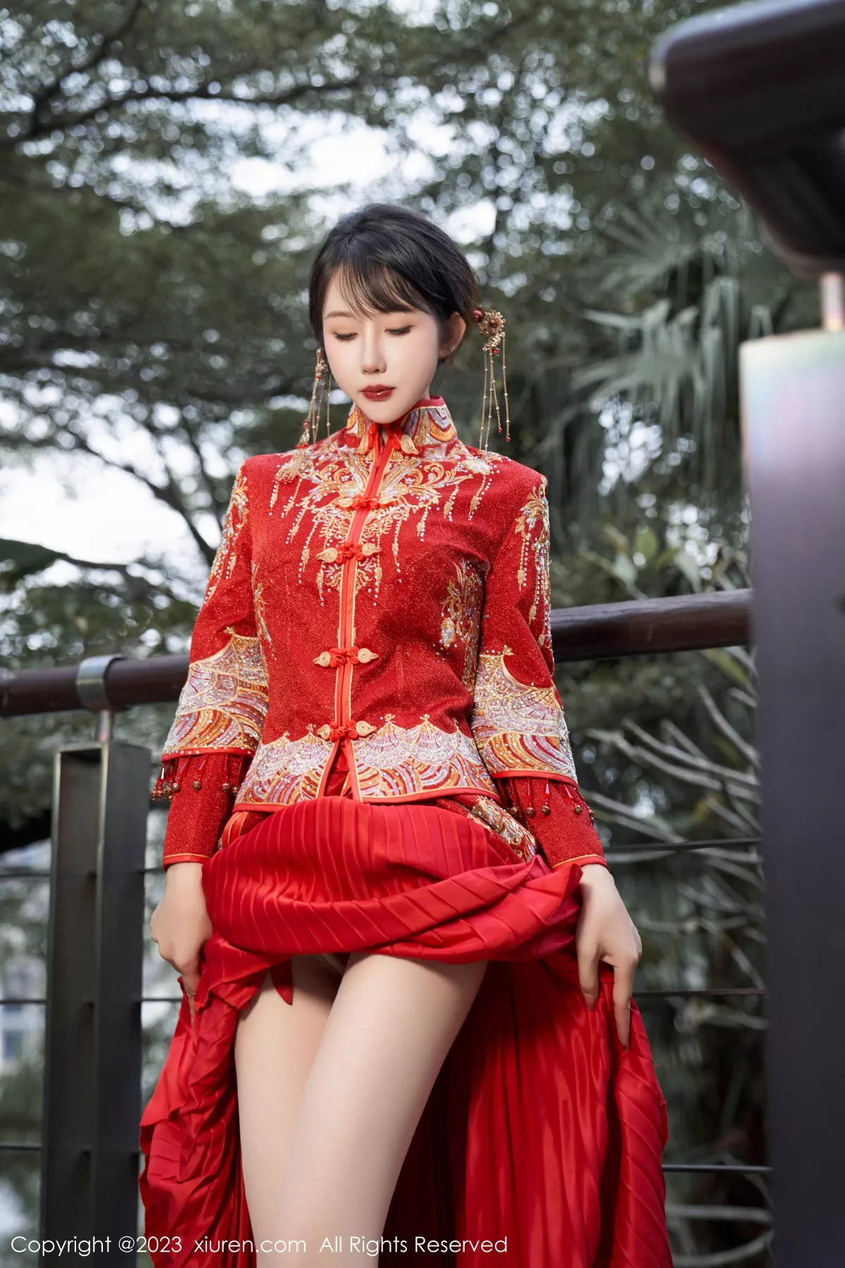 秀人集.com_[XiuRen秀人网]No.7729_模特波巧酱专属新娘主题性感红色蕾丝内衣配超薄肉丝诱惑写真90P