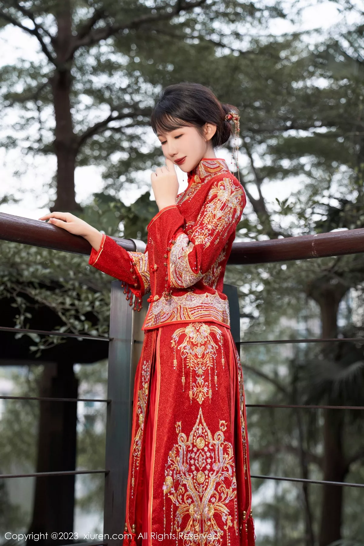 秀人集.com_[XiuRen秀人网]No.7729_模特波巧酱专属新娘主题性感红色蕾丝内衣配超薄肉丝诱惑写真90P