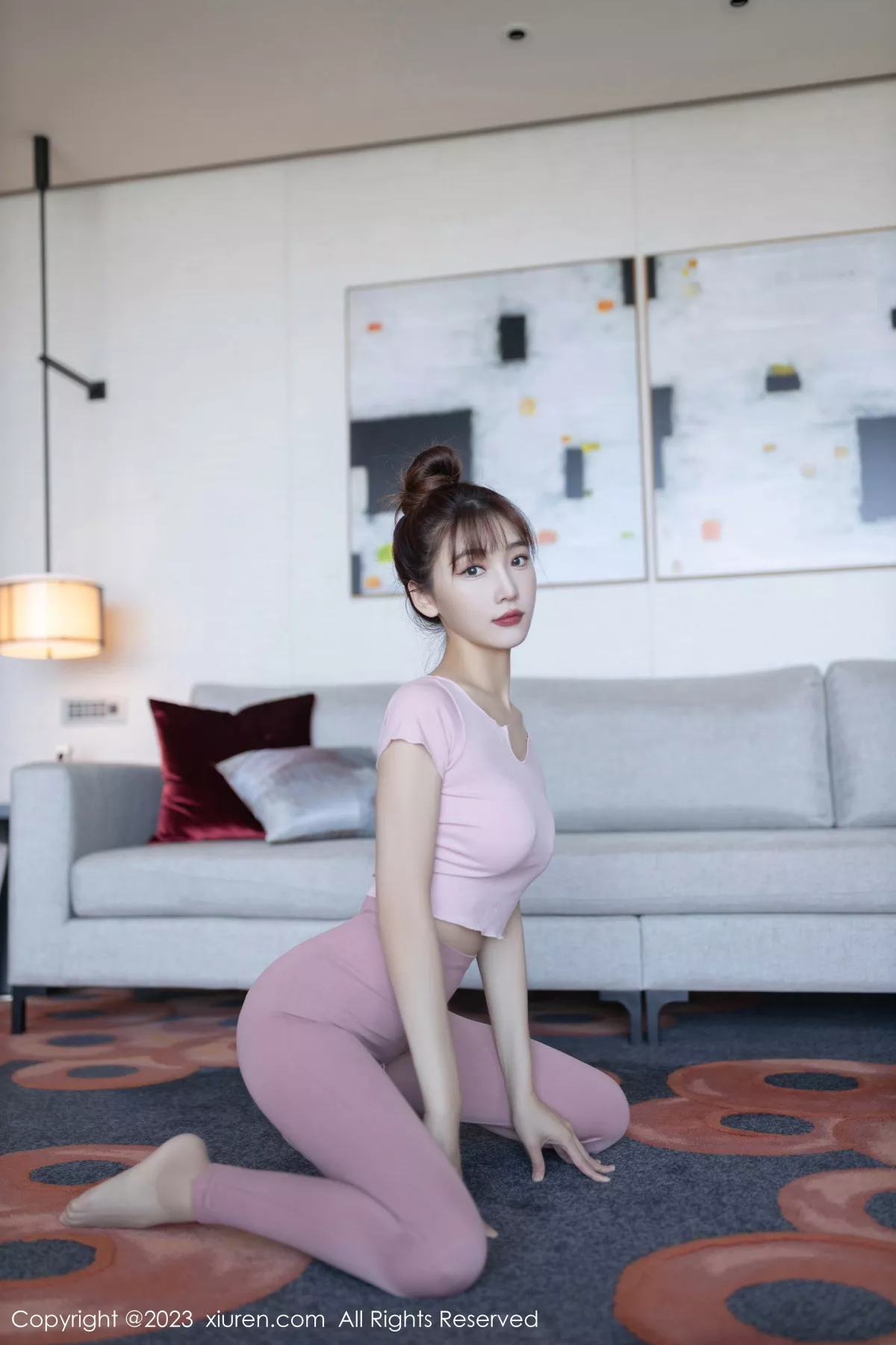 秀人集.com_[XiuRen秀人网]No.7746_模特陆萱萱私房性感粉色瑜伽服饰紧身秀完美身材撩人诱惑写真80P
