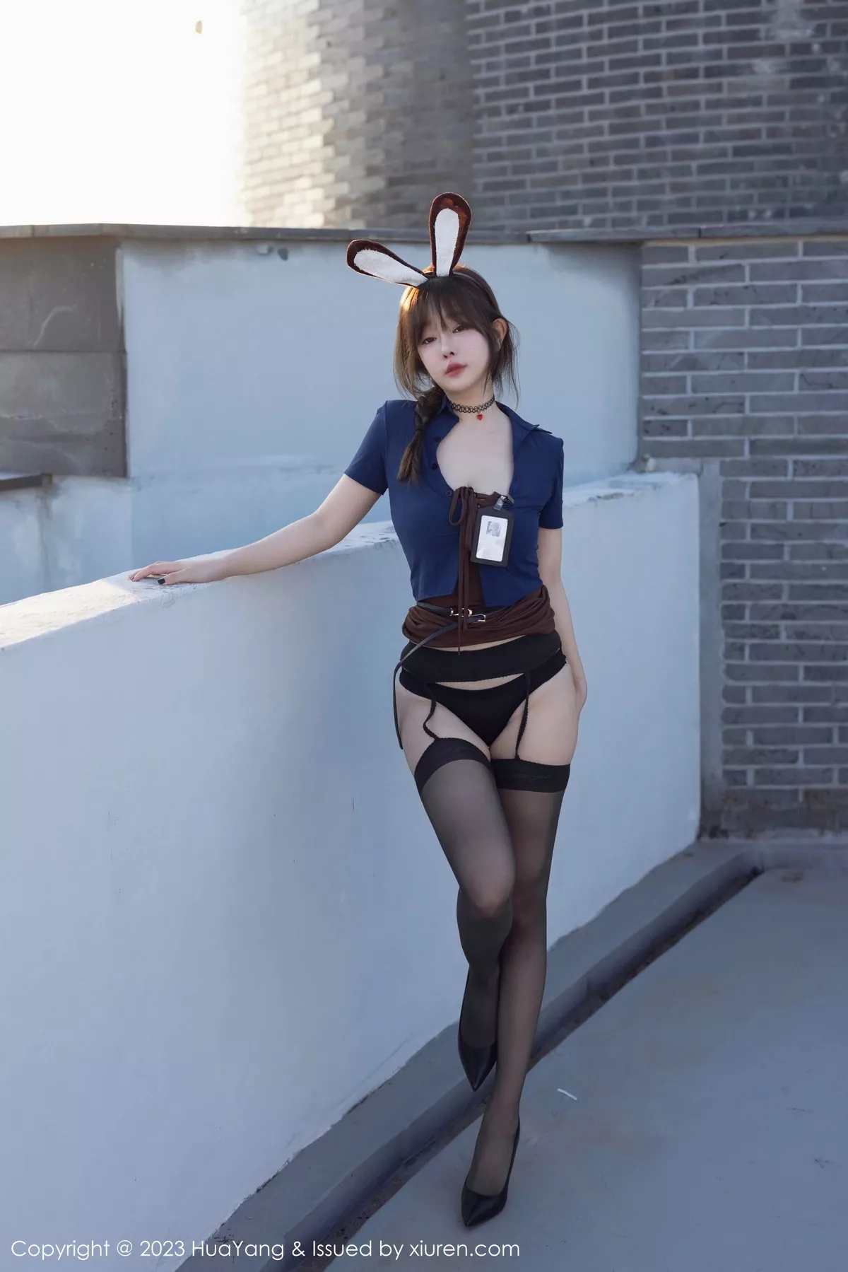 秀人集.com_[HuaYang花漾]Vol.555_女神王雨纯户外性感兔女郎装扮黑丝吊袜秀翘臀美腿撩人诱惑写真113P