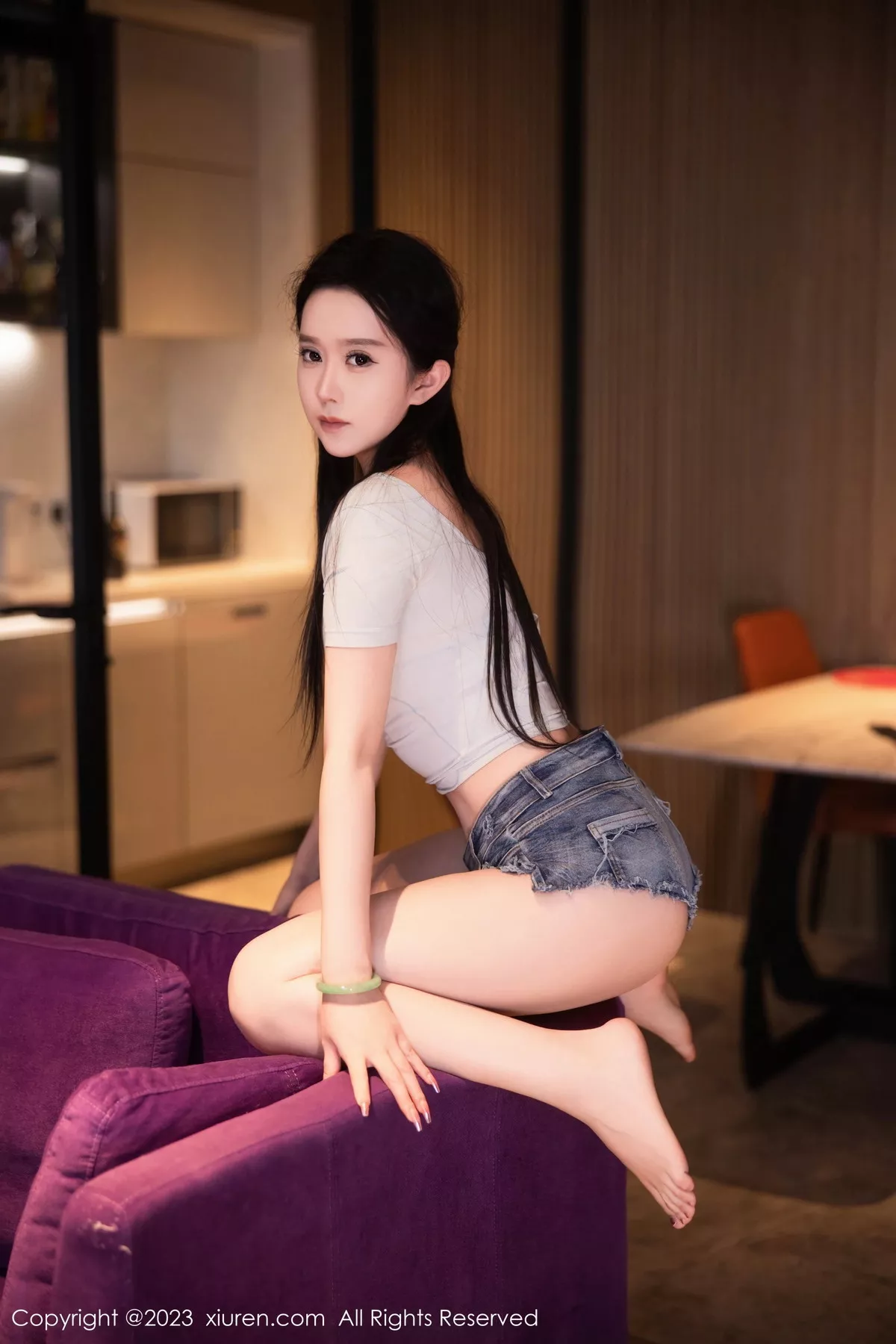 秀人集.com_[XiuRen秀人网]No.7722_新人模特杉菜性感白色上衣配牛仔内裤半脱秀丰满身材诱惑写真73P