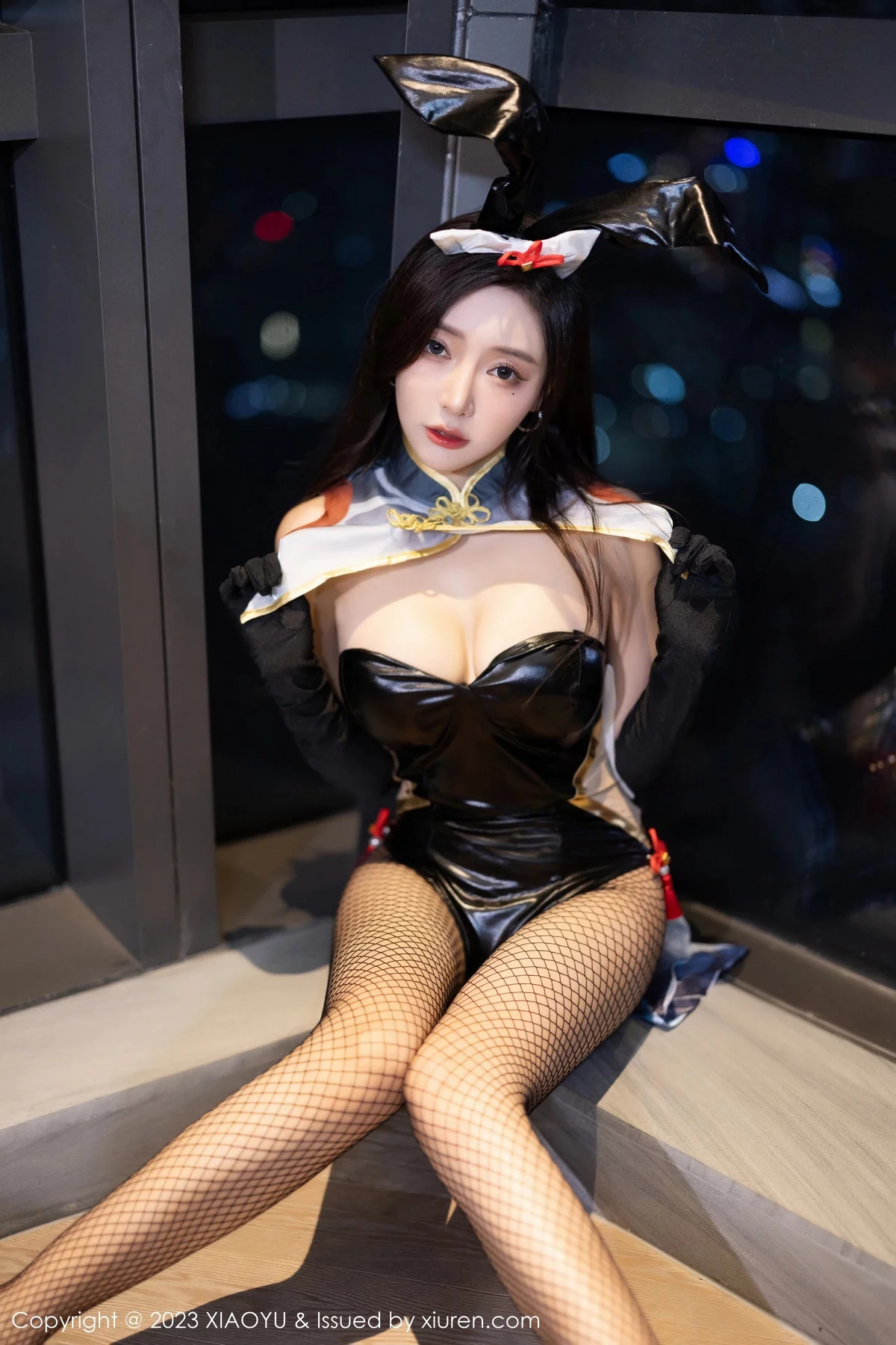 秀人集.com_[XiaoYu画语界]Vol.1169_女神王馨瑶yanni黑色连衣裙+性感兔女郎服饰秀完美身材诱惑写真87P