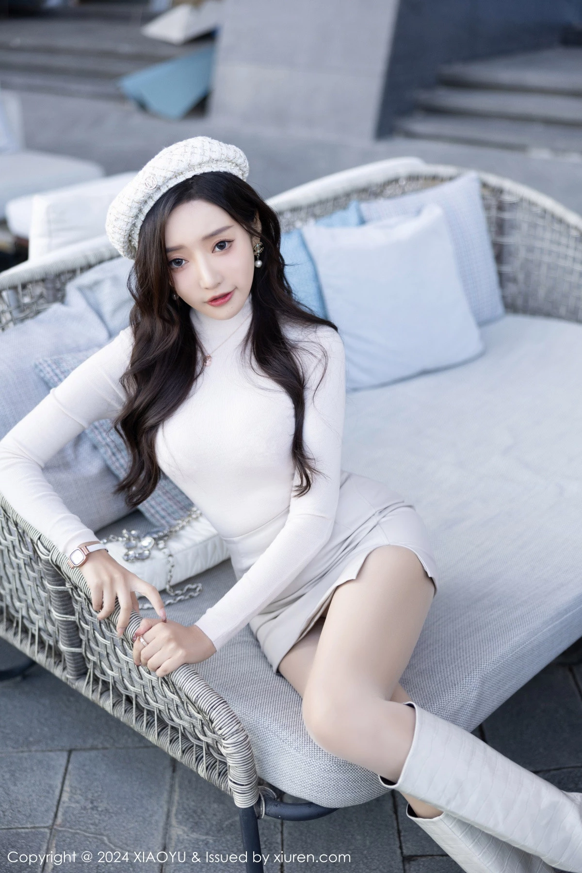 秀人集.com_[XiaoYu画语界]Vol.1194_女神王馨瑶yanni性感白色连衣裙露粉色内衣配超薄肉丝诱惑写真84P