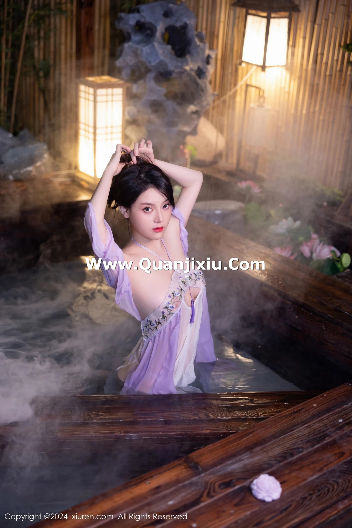 秀人集.com_[XiuRen秀人网]No.8059_模特豆瓣酱性感轻透紫色古装服饰透视秀惹火身材极致诱惑写真80P