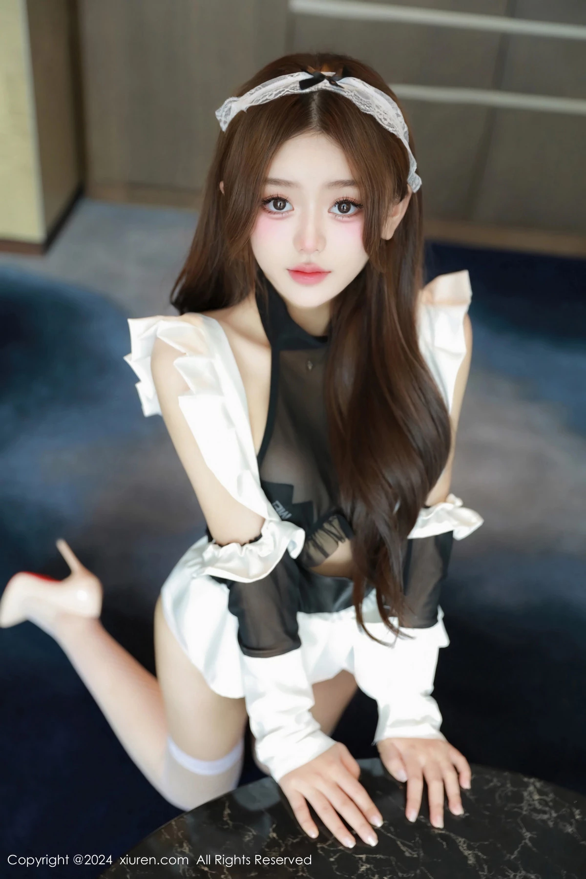 秀人集.com_[XiuRen秀人网]No.8282_模特媃柔rourou性感情趣女仆装配白色网袜秀柔美身段诱惑写真81P