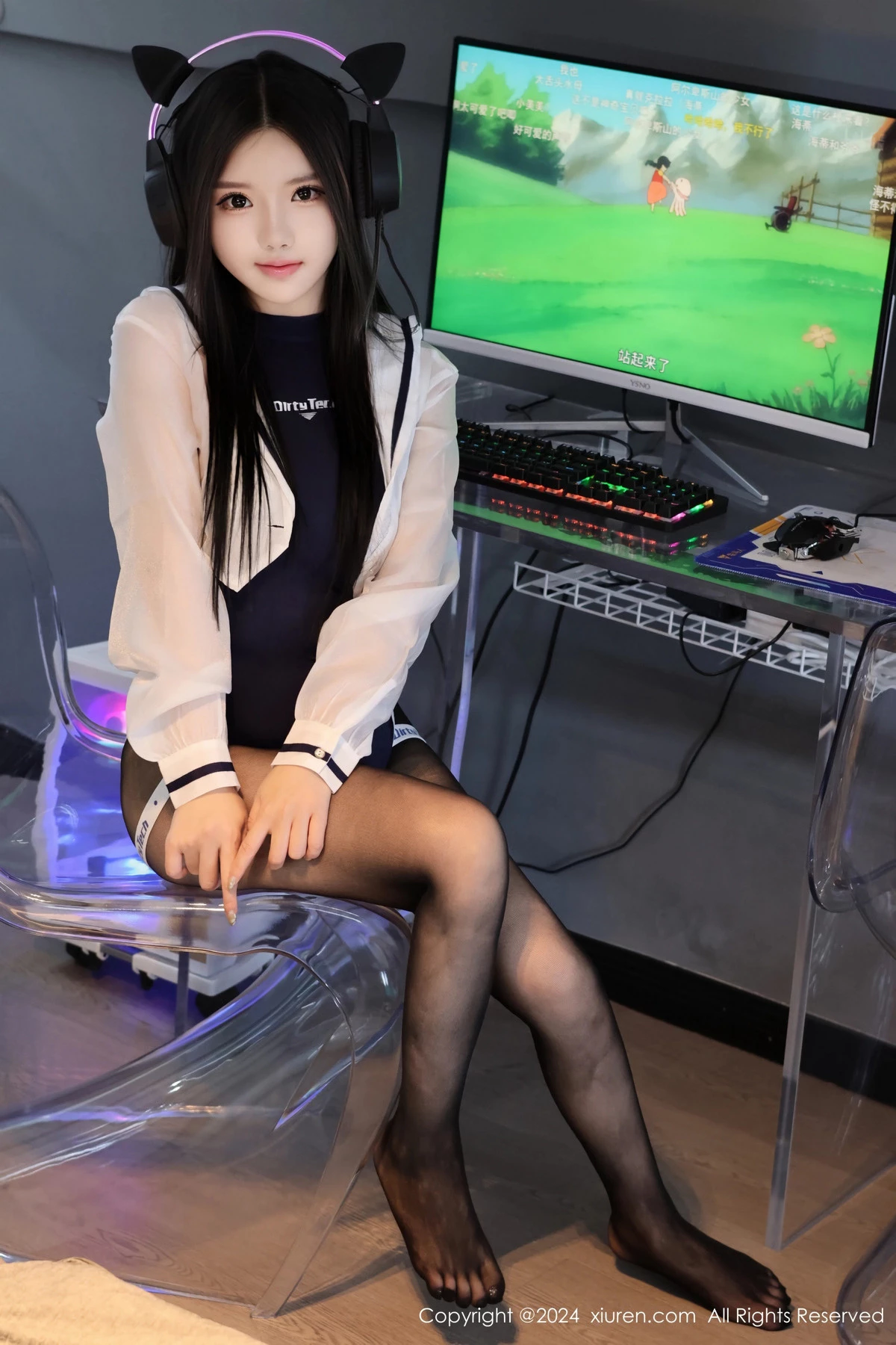 秀人集.com_[XiuRen秀人网]No.8432_模特小薯条nienie性感蓝色连体衣配超薄黑丝秀曼妙身姿诱惑写真84P