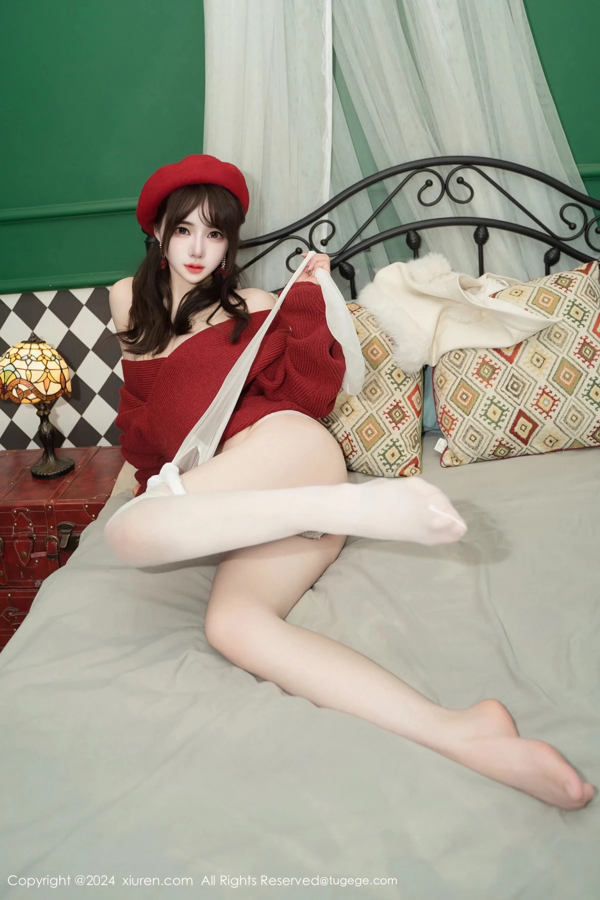 秀人集.com_[XiuRen秀人网]No.8551_模特林月月私房性感红色毛衣配开档肉丝秀柔美身姿完美诱惑写真81P