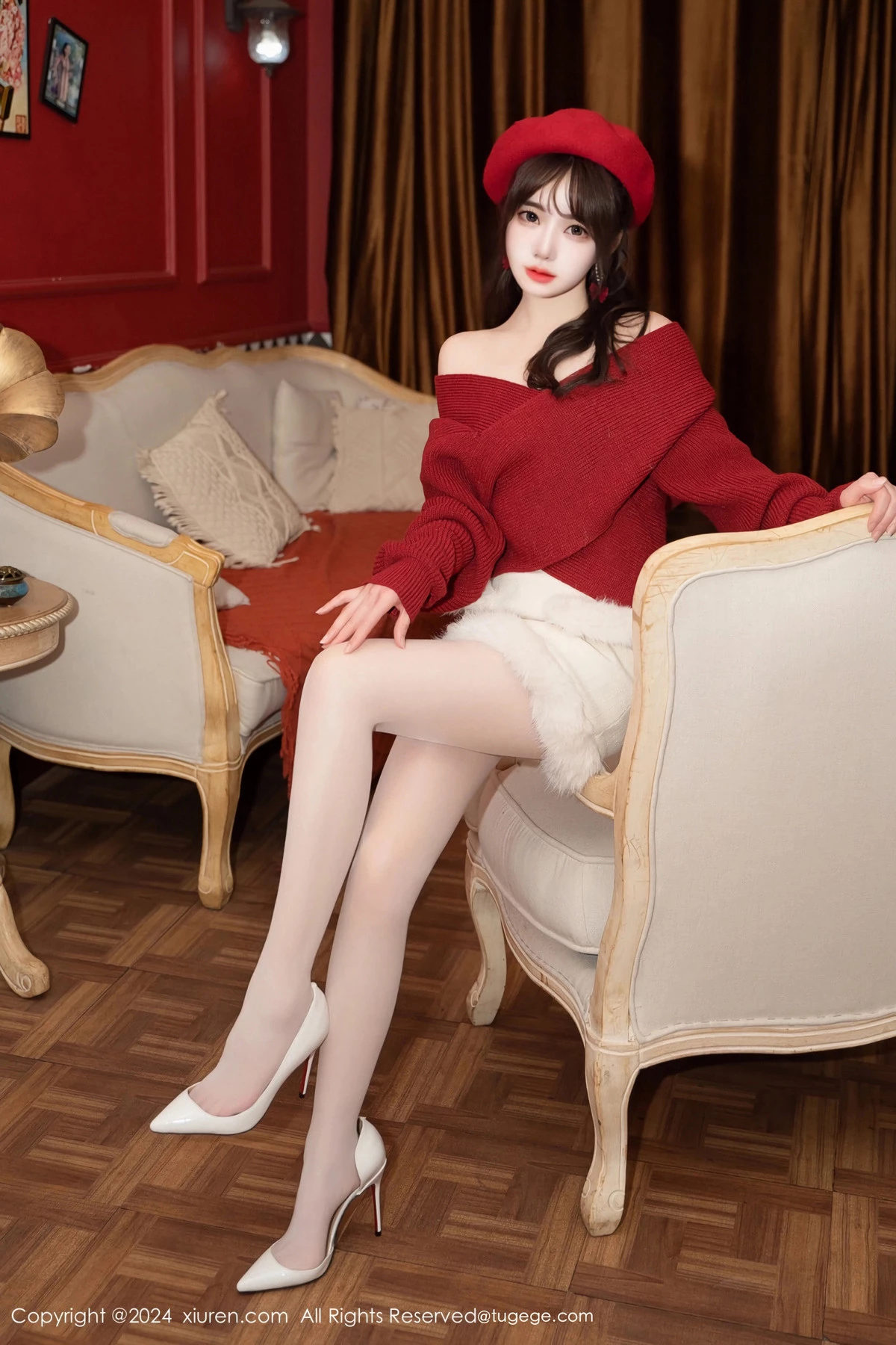 秀人集.com_[XiuRen秀人网]No.8551_模特林月月私房性感红色毛衣配开档肉丝秀柔美身姿完美诱惑写真81P