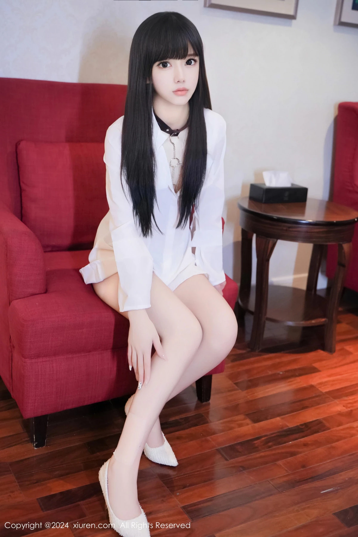 秀人集.com_[XiuRen秀人网]No.8573_模特沐言yanyan性感白色T恤露黑色情趣服饰秀柔美身姿诱惑写真78P