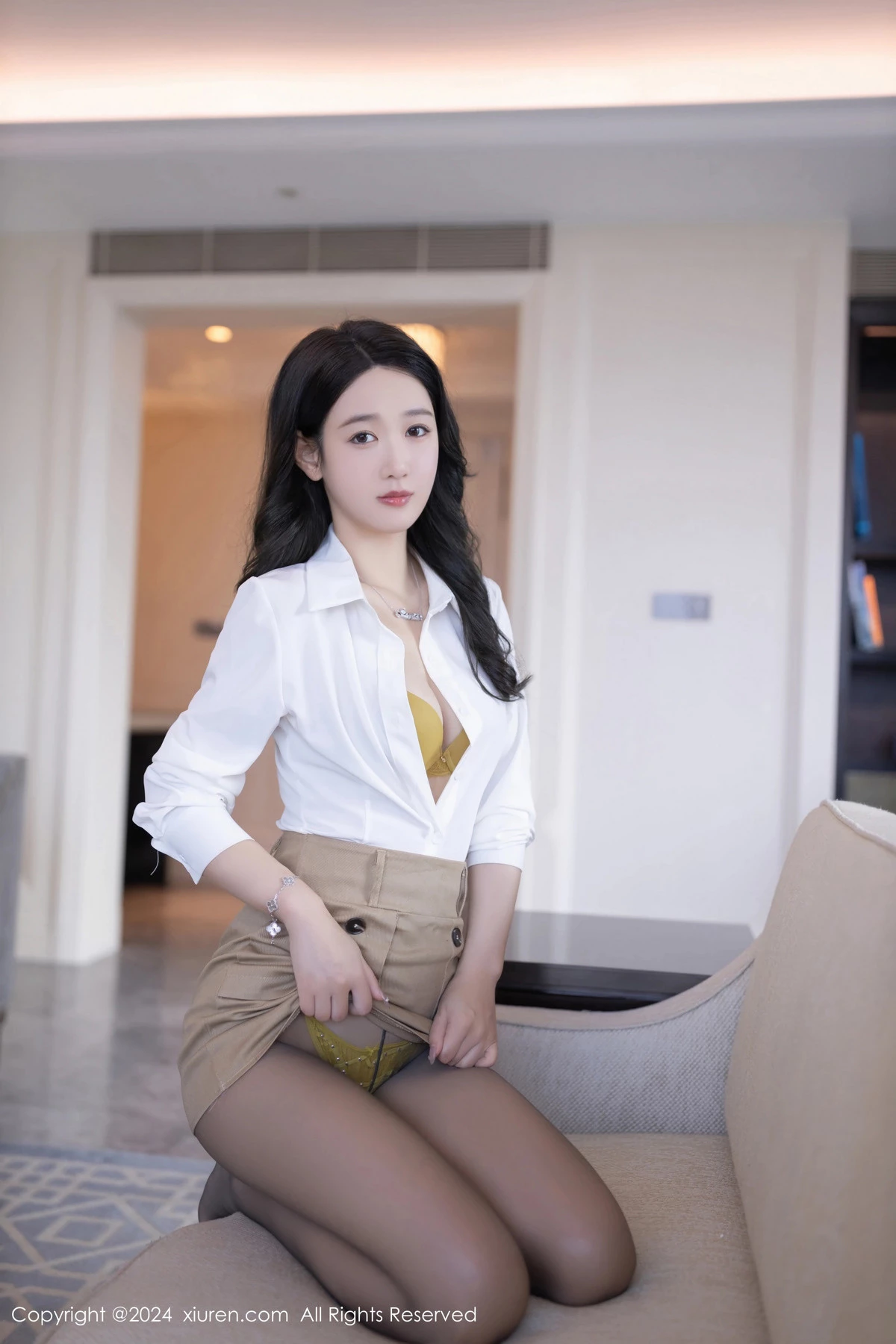秀人集.com_[XiuRen秀人网]No.8571_模特唐安琪性感白色OL服饰配超薄黑丝秀曼妙身姿迷人诱惑写真80P