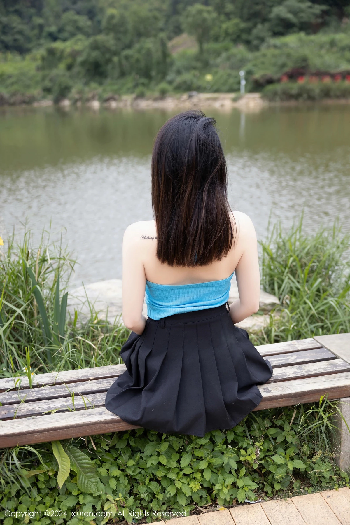 秀人集.com_[XiuRen秀人网]No.8586_模特唐安诺户外性感黑色百褶裙配黑色丝袜秀曼妙身姿迷人写真81P