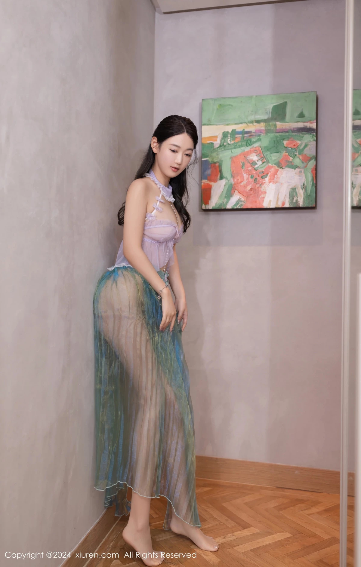 秀人集.com_[XiuRen秀人网]No.8644_模特唐安琪性感浅色轻透古风服饰配超薄肉丝秀曼妙身姿诱惑写真80P