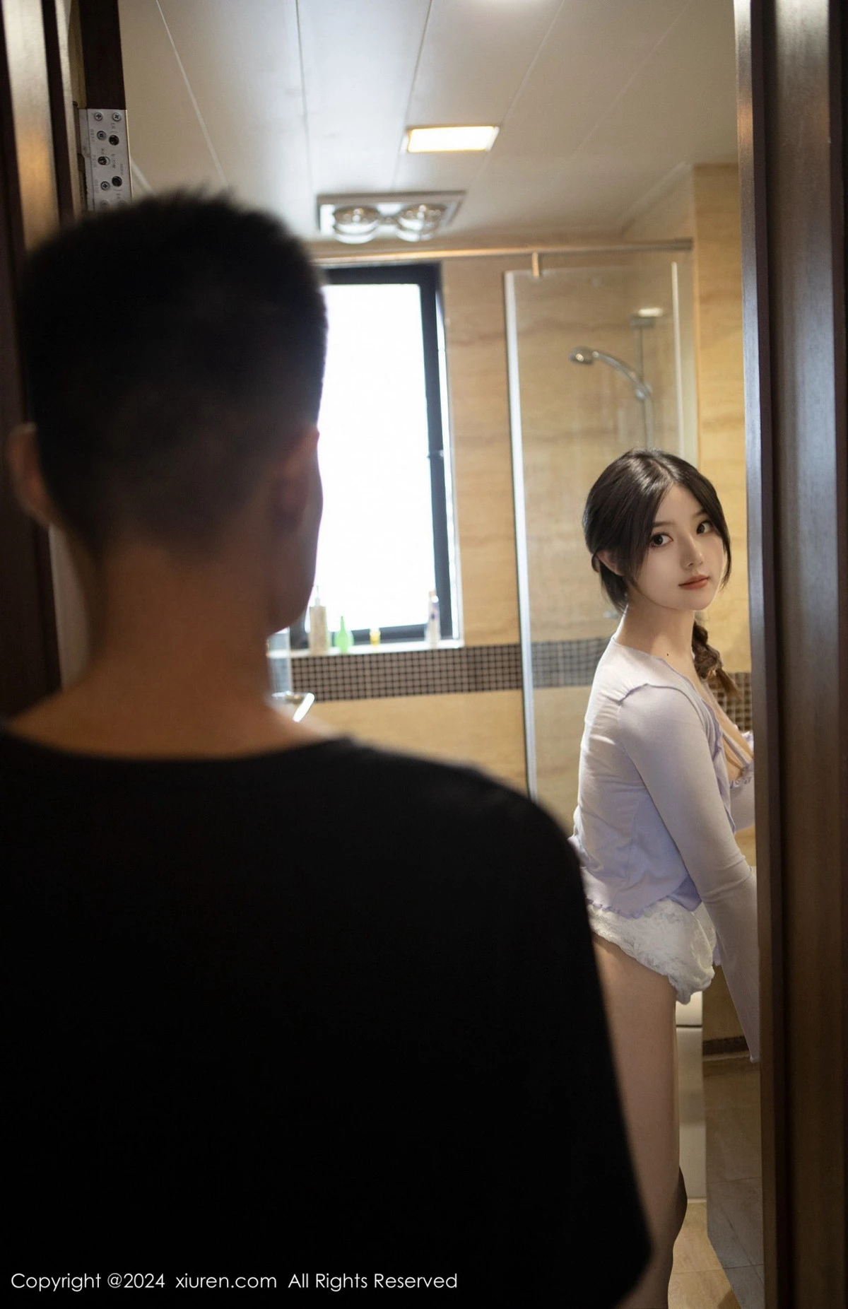 秀人集.com_[XiuRen秀人网]No.8677_模特豆瓣酱场景拍摄性感浅紫上衣配超薄肉丝秀丰腴身材诱惑写真89P