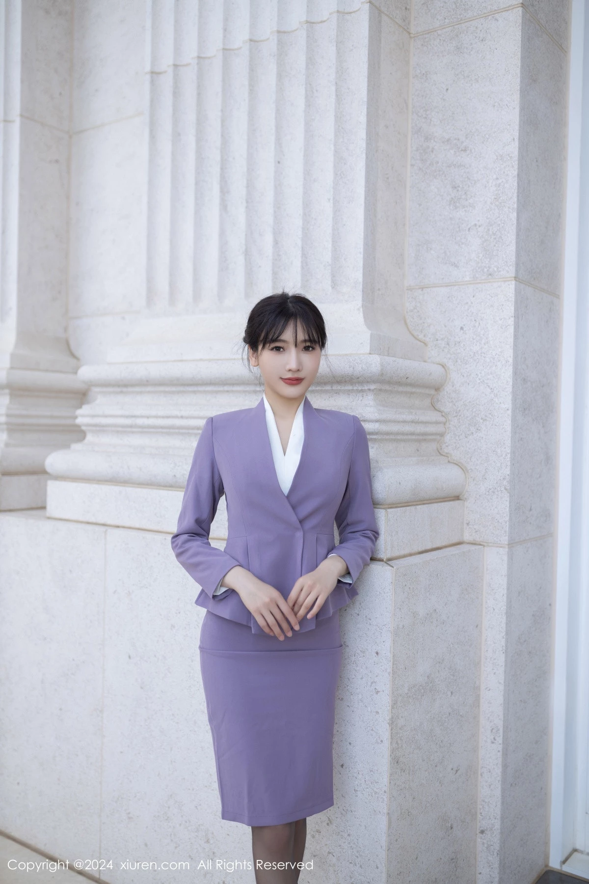 秀人集.com_[XiuRen秀人网]No.8700_模特陆萱萱性感白T配紫短裙露白色内衣配超薄黑丝极致魅惑写真81P