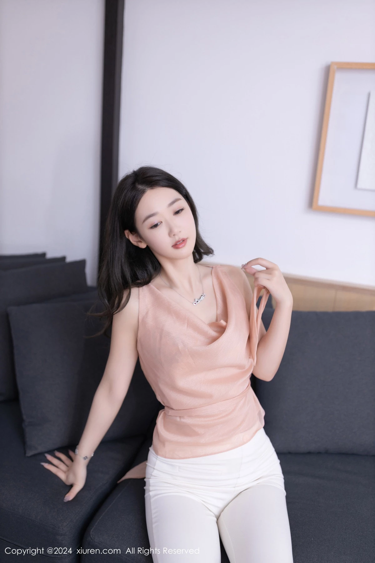 秀人集.com_[XiuRen秀人网]No.8714_模特唐安琪性感蓝白色内衣配开档肉丝秀曼妙身姿迷人诱惑写真81P