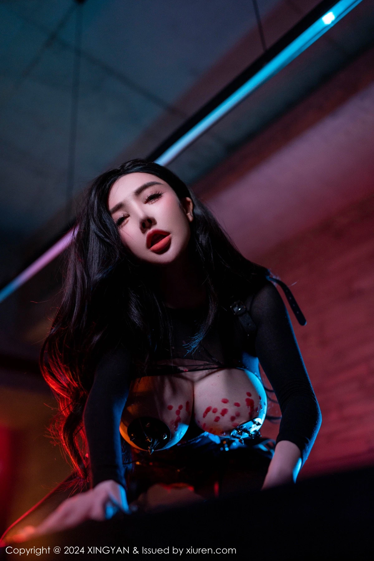 秀人集.com_[XINGYAN星颜社]VOL.248_模特潘思沁性感黑色轻透网纱连体衣秀巨乳肥臀惹火诱惑写真81P