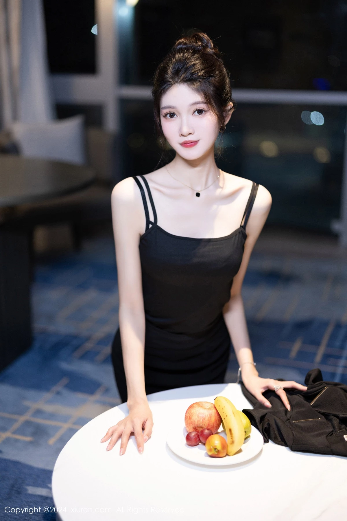 秀人集.com_[XiuRen秀人网]No.8791_模特程程程性感黑色OL服饰露黑色蕾丝内衣配黑丝吊袜诱惑写真101P