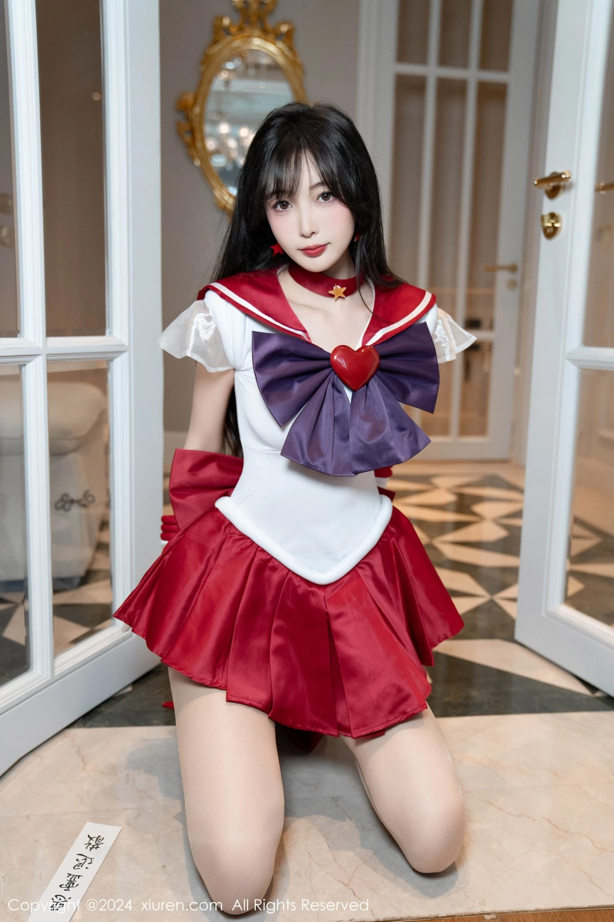 秀人集.com_[XiuRen秀人网]No.8800_模特林星阑性感白色上衣配红短裙露超薄肉丝秀曼妙身姿诱惑写真80P