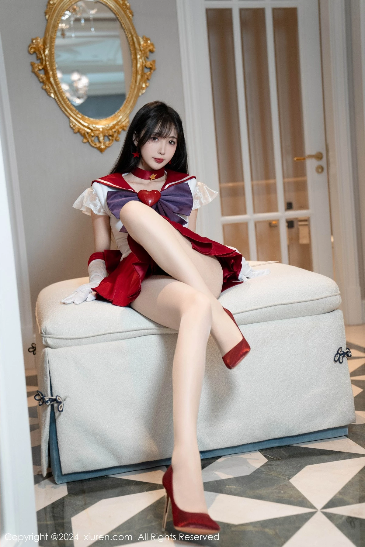 秀人集.com_[XiuRen秀人网]No.8800_模特林星阑性感白色上衣配红短裙露超薄肉丝秀曼妙身姿诱惑写真80P