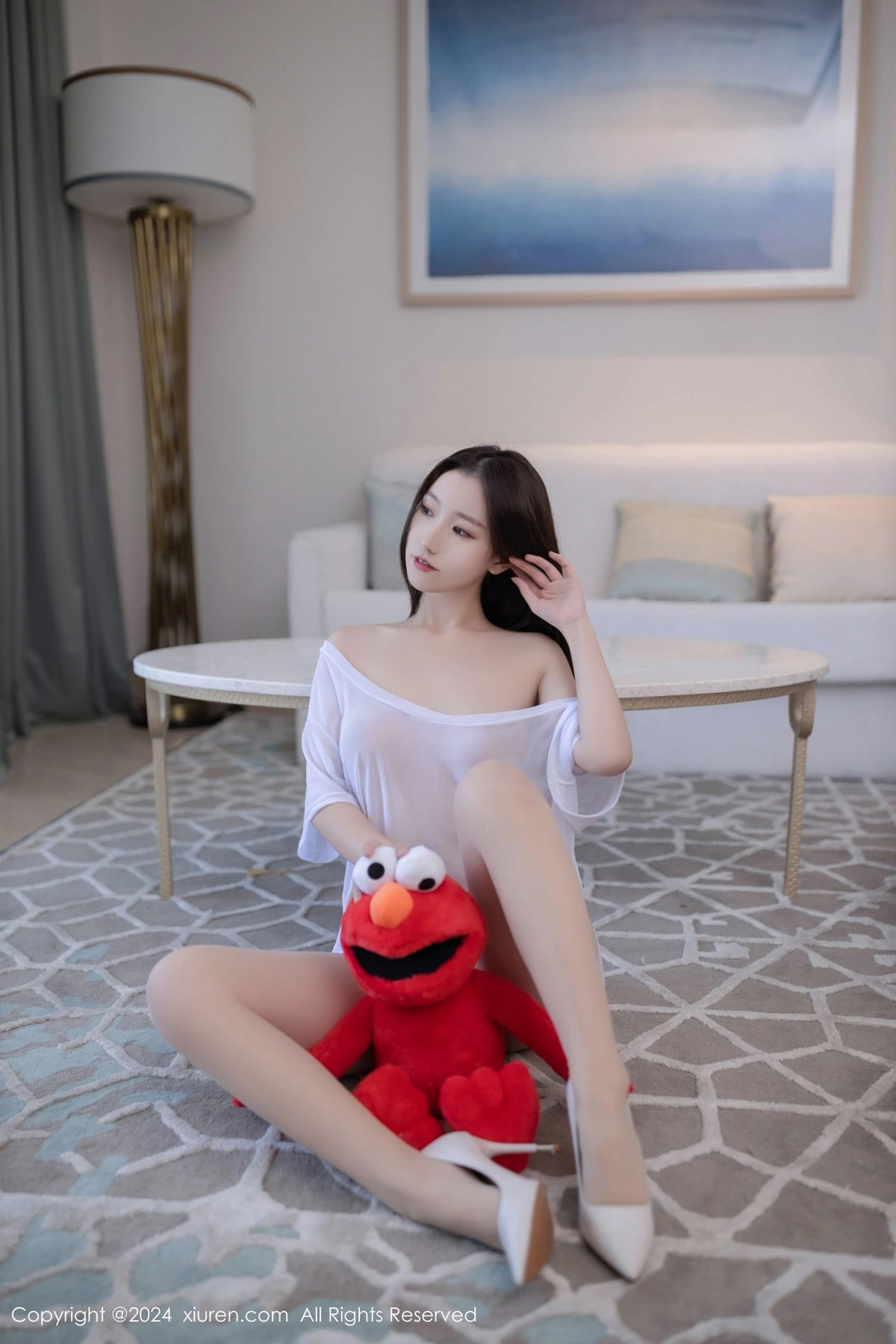 秀人集.com_[XiuRen秀人网]No.8834_模特杏子Yada白色轻透连衣短裙配超薄肉丝秀曼妙身姿诱惑写真84P