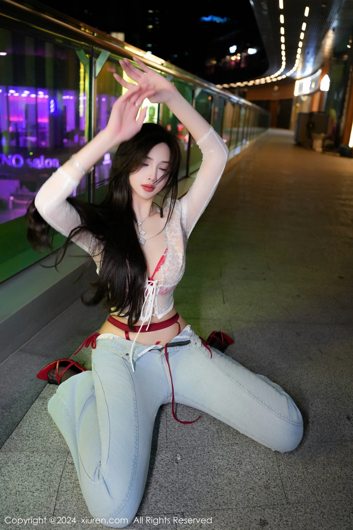 秀人集.com_[XiuRen秀人网]No.8846_女神Carol周妍希X性感红色内衣配黑丝吊袜秀完美身材诱惑写真58P