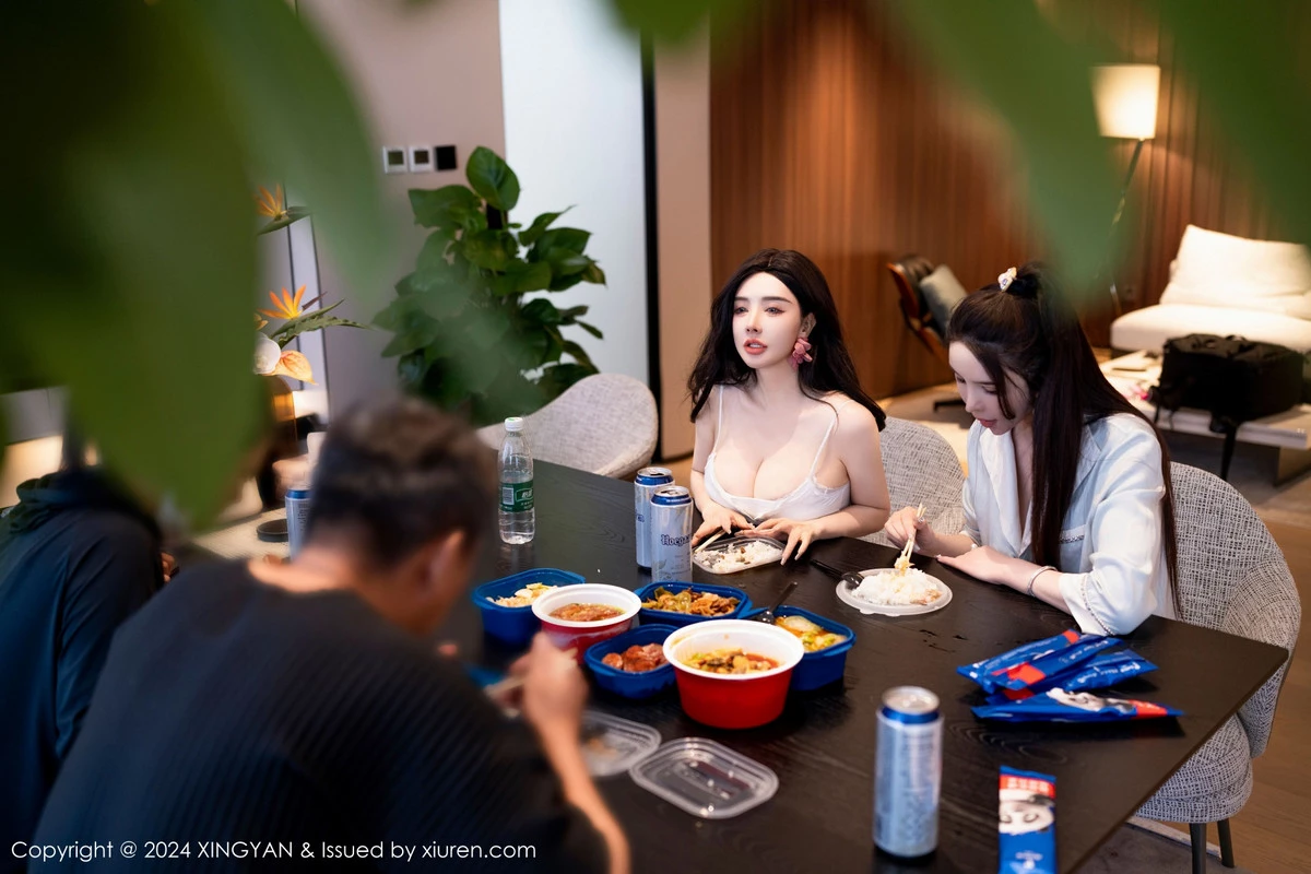 秀人集.com_[XINGYAN星颜社]VOL.258_模特潘思沁＆李丽莎厨房场景性感睡衣系列秀完美身材诱惑写真80P