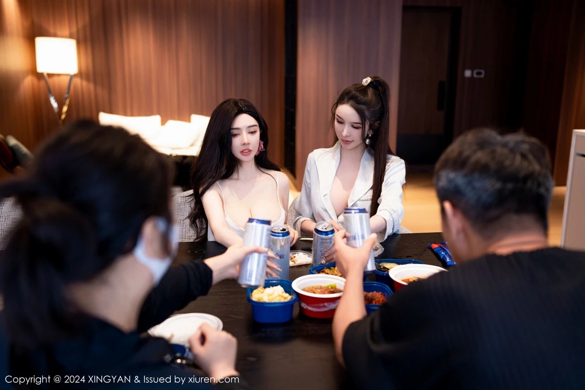 秀人集.com_[XINGYAN星颜社]VOL.258_模特潘思沁＆李丽莎厨房场景性感睡衣系列秀完美身材诱惑写真80P